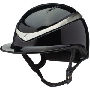 Charles Owen Halo Luxe Wide Peak zwart platinum Gloss