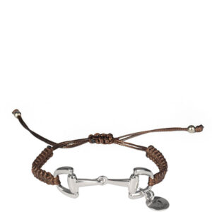 Horka Gevlochten Armbandje Bit Bruin/Zilver