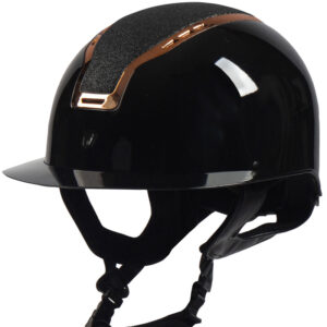 Horka Veiligheidshelm Gaudi Glossy Zwart/Rosegoud zijaanzicht