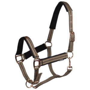 Horka halster Deluxe coffee/rosegoud