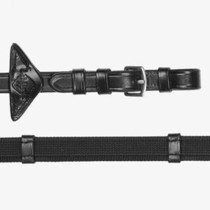 LeMieux Rubber Grip Continental Teugels Zwart/Zilver