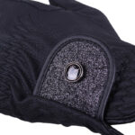 Rijhandschoenen QHP Glitz zwart glitter details