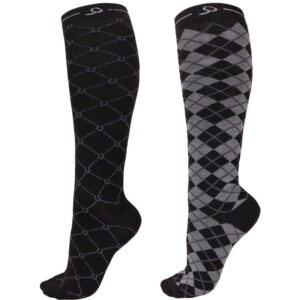 Paardrijsokken QHP Classic Midnight 2 paar