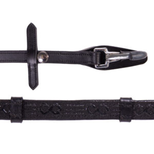 PresTeq teugel met clipsluiting zwart