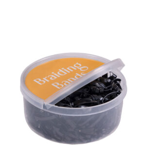 QHP Brede Invlecht Elastiekjes in Box Zwart