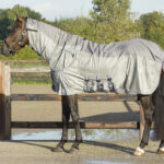 Zijaanzicht vliegendeken Combo QHP met hals Grijs