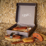 Lifestyle foto QHP borstelset Royal Donkerbruin