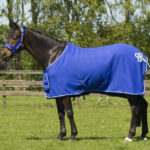 Zijkant QHP deken Ornament Kobaltblauw/Zilver