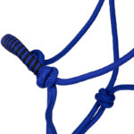 Detail neusriem QHP touwhalster met clip kobaltblauw