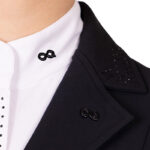 Detail kraag rijjasje PresTeq PerformNow zwart