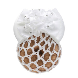 Horka Haarstrik Met Klem Flower Glitter Wit