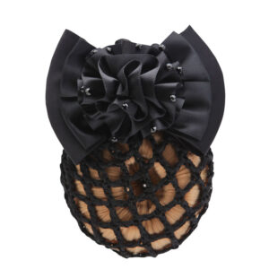 Horka Haarstrik Met Klem Flower Glitter Zwart