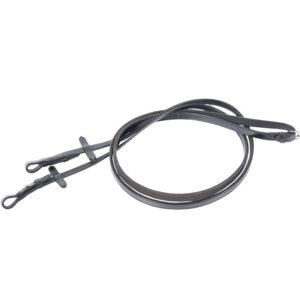 Harry's Horse Teugels Leder Met Rubber Gevoerd Zwart