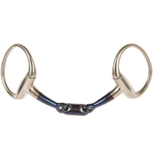 Harry's Horse Bustrens Dubbelgebroken Sweet Iron 13 mm Blauw/Zilver