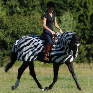 Bucas Buzz-Off Riding Zebra Wit/Zwart