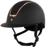 BR Riding Helmet Omega Painted Black/Rose Gold