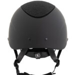 Casque d'équitation BR Theta Plus peint en noir pailleté/or rose