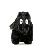 Front view Crafty Ponies Black/Black foal horse cuddly toy