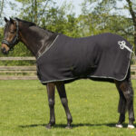 QHP deken Ornament zwart/zilver