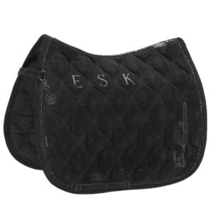 Eskadron Zadeldek Velours Crystal Platinum Zwart