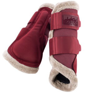 Eskadron peesbeschermers Faux Fur Mesh Rustic Red