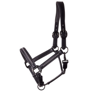 Harry's Horse Halster Leder Metallic Zwart/Gunmetal