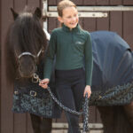 Stimmungsvolle Foto-Winterdecke Harry's Horse STOUT navy 200 Gramm