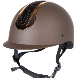 Harry's Horse Veiligheidscap Pro F2 Matt Crystal Bruin/Goud