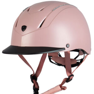 Casquette d'équitation Horka Dali Strass Rose/Argent vue latérale