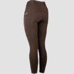 Dos du legging d'équitation Horka Mindy Full Grip Chocolat noir