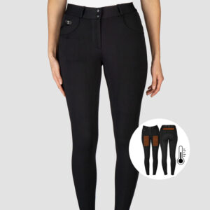 Horka Beheizbare Reithose Blizzard Schwarz Vorderseite