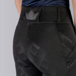 Legging d'équitation Horka Momentum Full Grip enfants noir gros plan dans le dos