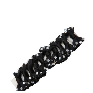 Invlechtstrikjes Strass zwart Red Horse