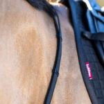 Lifestyle photo LeMieux Rubber Grip Continental reins Black/Silver