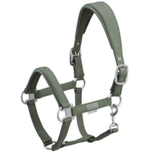 Leren Eskadron halster Esh Green Platinum