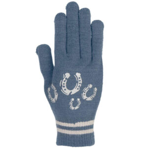 Zauberhandschuhe Harrys Pferd Hufeisen Marineblau