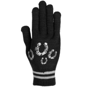 Zauberhandschuhe Harrys Pferd Hufeisen Schwarz