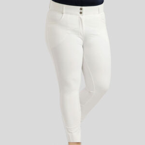 Pantalon d'équitation Montar Megan Full Grip Curve Blanc