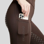 Leggings d'équitation à logo cristal Montar MoEdith Brown