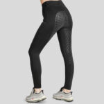 Vue arrière du legging d'équitation noir Montar MoEdith Crystal