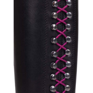 QHP elastic Long Glitter Laces Pink close up