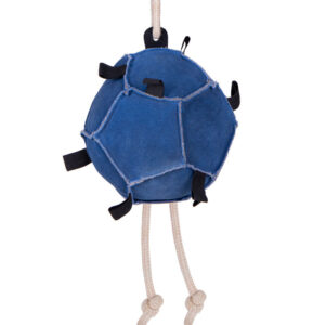 QHP Pferdespielzeugball blau aus nächster Nähe