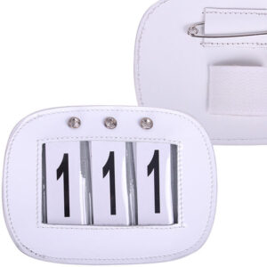 QHP startnummer lakleer wit