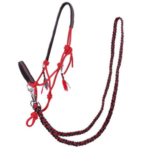 QHP touwhalster Liberty rood met teugels