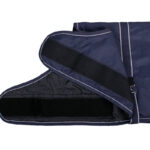 Detail voorsluiting QHP veulendeken 100 Grams navy