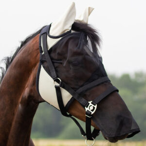 QHP vliegenkap met afneembare neusflap beige