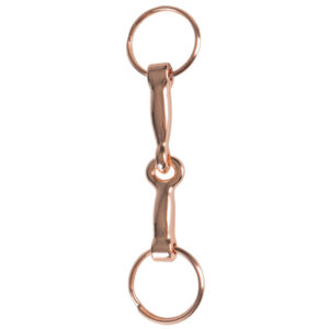 Red Horse Keyring Water Snaffle Rose Gold