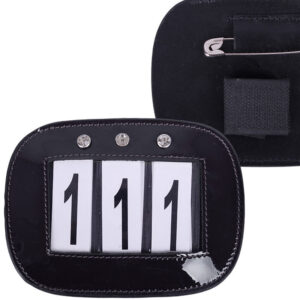 Numéro de départ QHP cuir verni noir