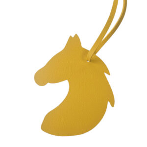 Pendentif de sac tête de cheval jaune