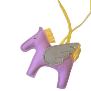 Pendentif de sac Pégase lilas/jaune